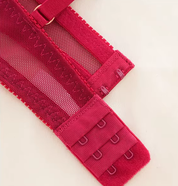 Luxury Rose Embroidered Sheer Bra & Thong Set