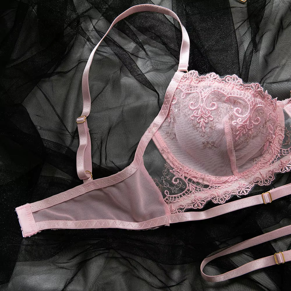 Elegant Sheer Lace Bra & Panty Set