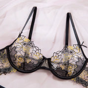 Luxury Sheer Lace Garter Lingerie Set