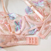 Luxury Sheer Lace Garter Lingerie Set