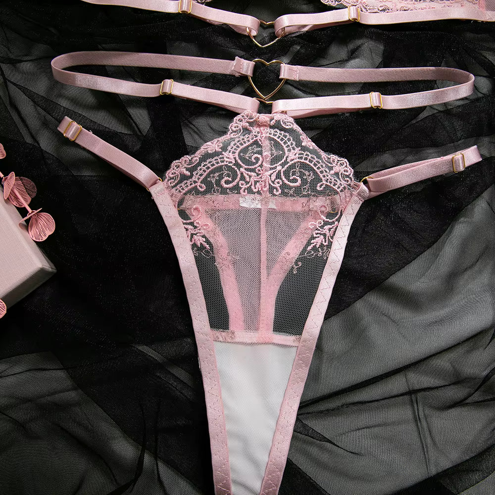 Elegant Sheer Lace Bra & Panty Set