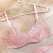 Ruby Blossom Lace Lingerie Set