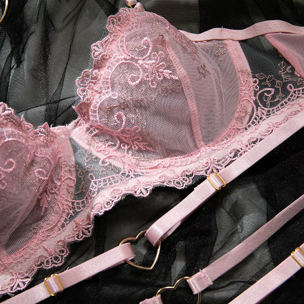 Elegant Sheer Lace Bra & Panty Set
