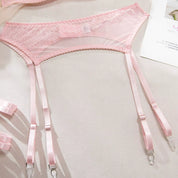 Ruby Blossom Lace Lingerie Set
