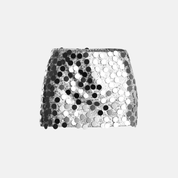 Bright Mid-Rise Sequin Skirt