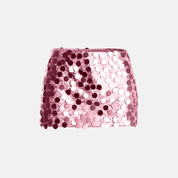 Bright Mid-Rise Sequin Skirt