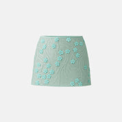Cala Luna Sequin Tulle Mini Skirt