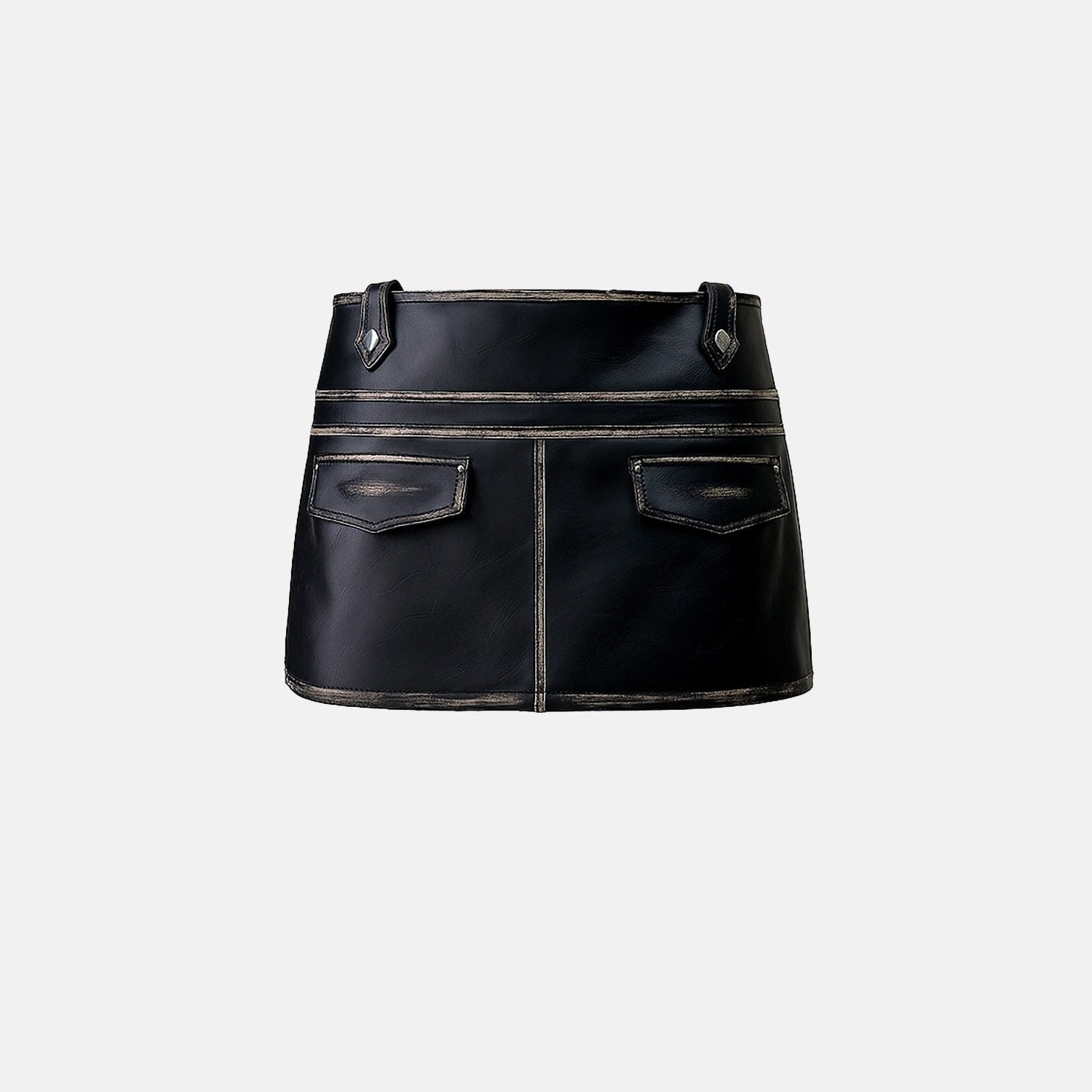Cannibal High-Waisted Faux Leather Mini Skirt