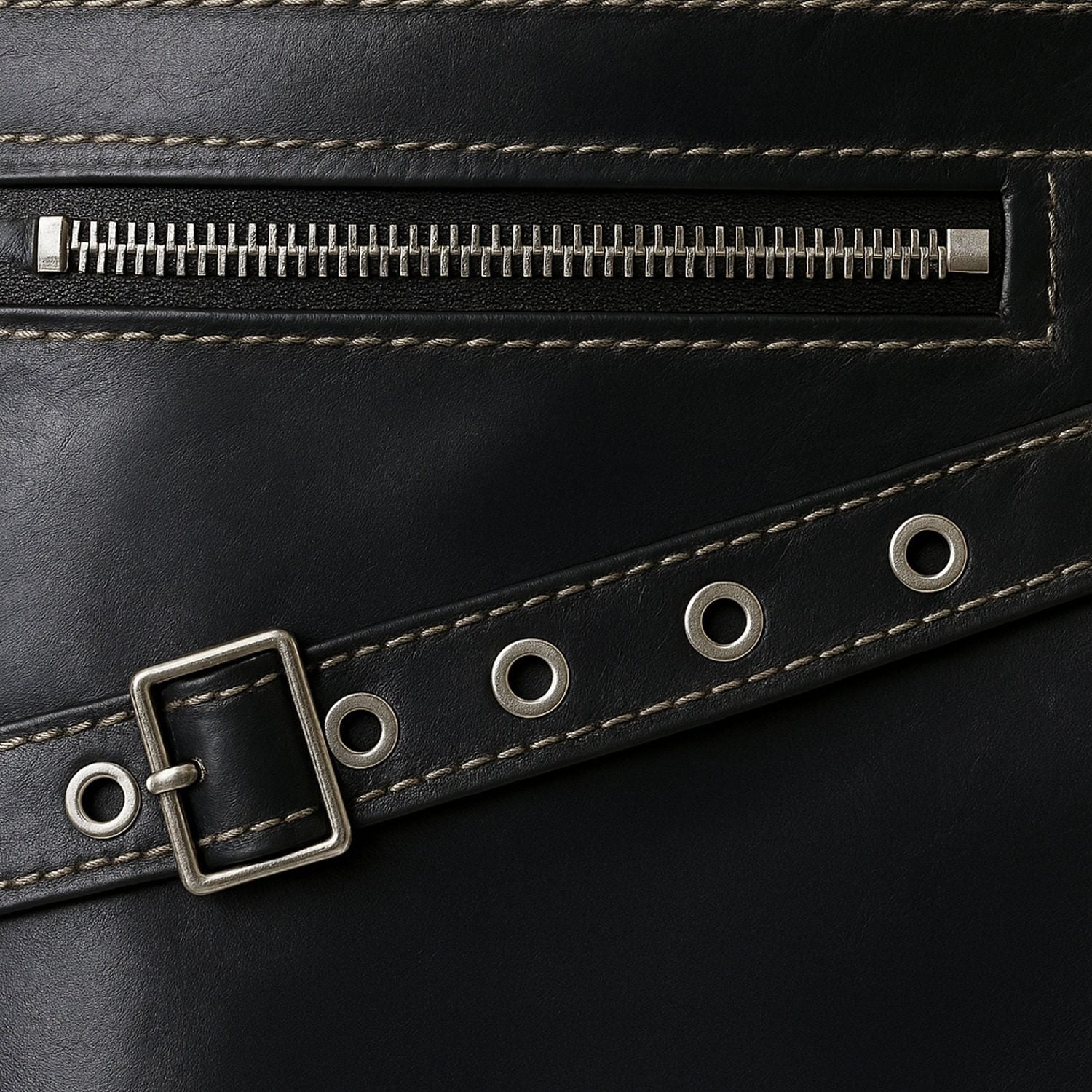 Cannibal High-Waisted Faux Leather Mini Skirt