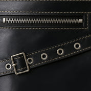 Cannibal High-Waisted Faux Leather Mini Skirt