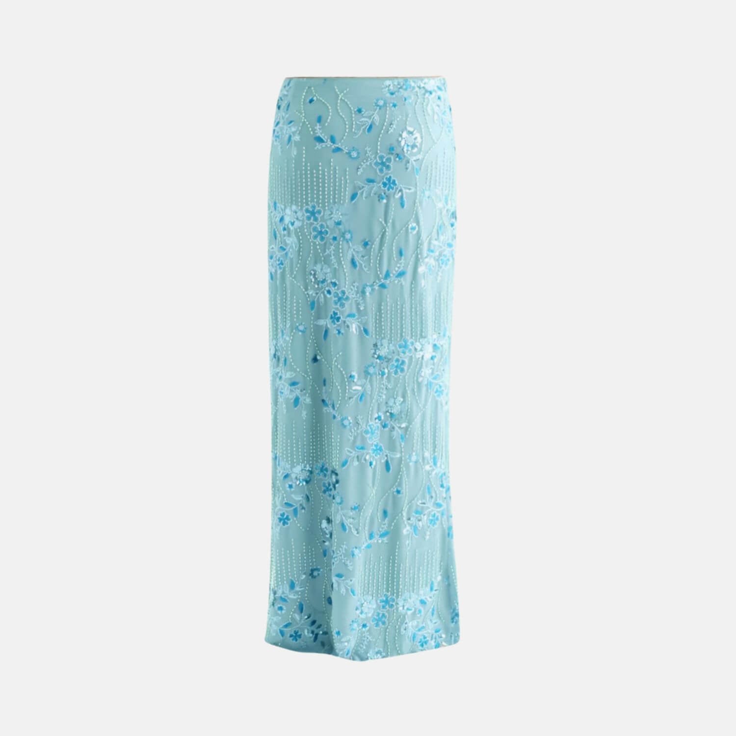 Capri High-Waisted Sequin Tulle Maxi Skirt