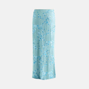 Capri High-Waisted Sequin Tulle Maxi Skirt