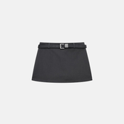 Collegial High-Waisted Mini Skirt