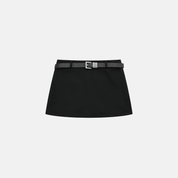 Collegial High-Waisted Mini Skirt