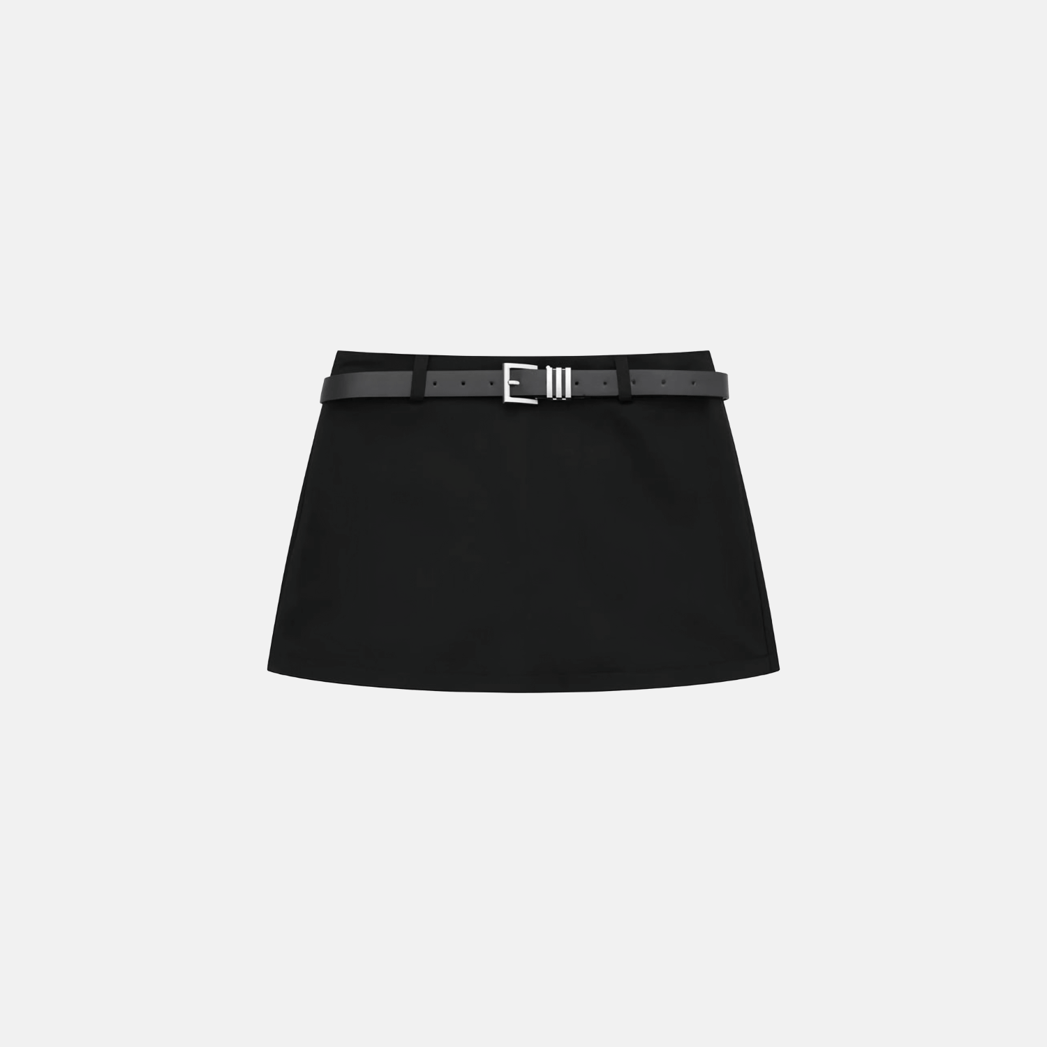 Collegial High-Waisted Mini Skirt