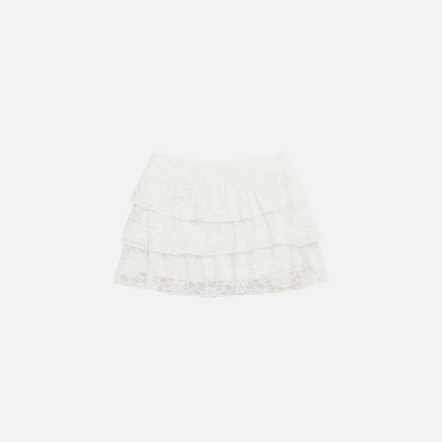 Honey Ruffle Lace Mini Skirt