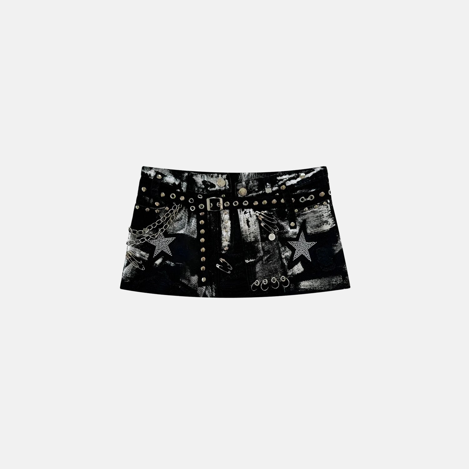Kyoto Printed Denim Mini Skirt