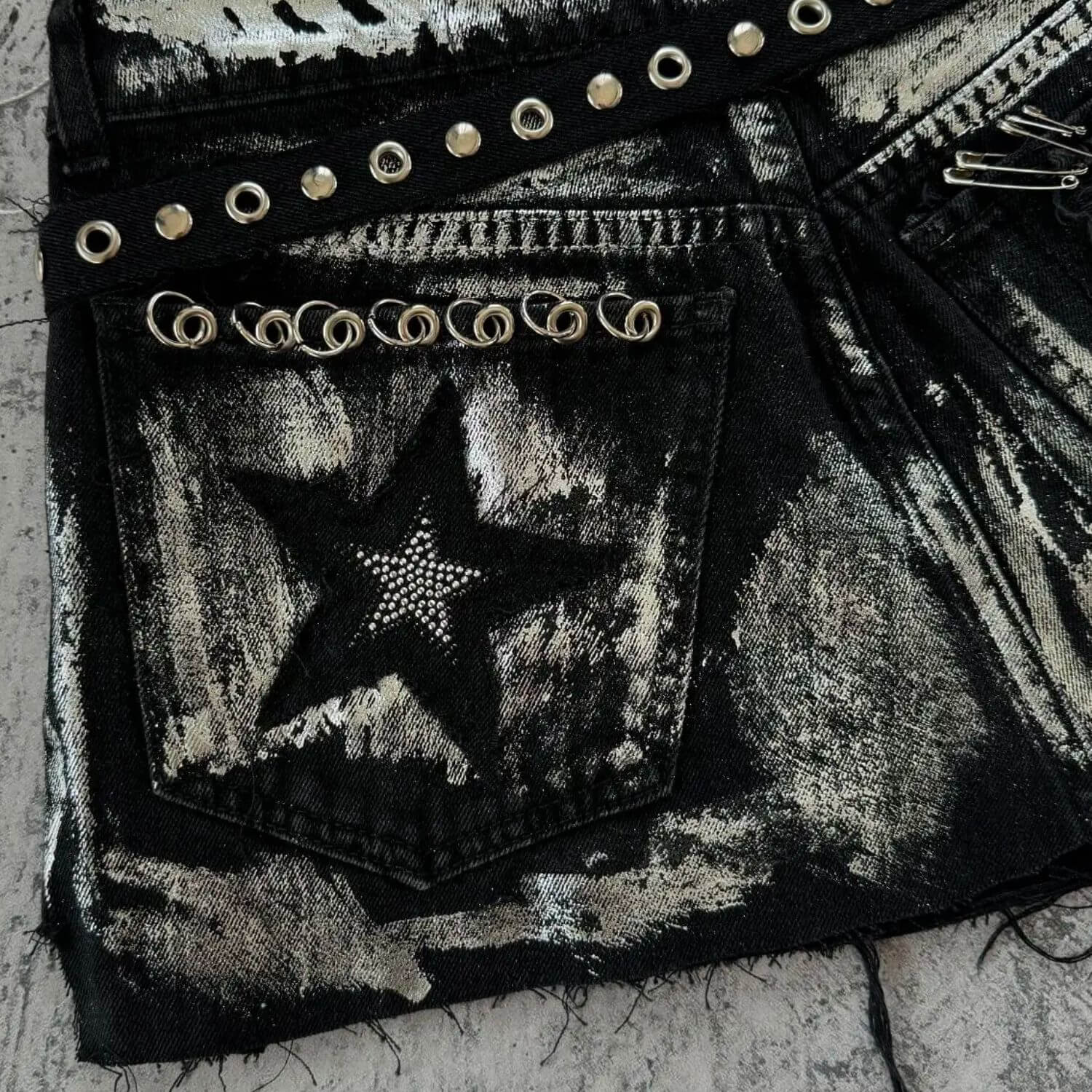 Kyoto Printed Denim Mini Skirt