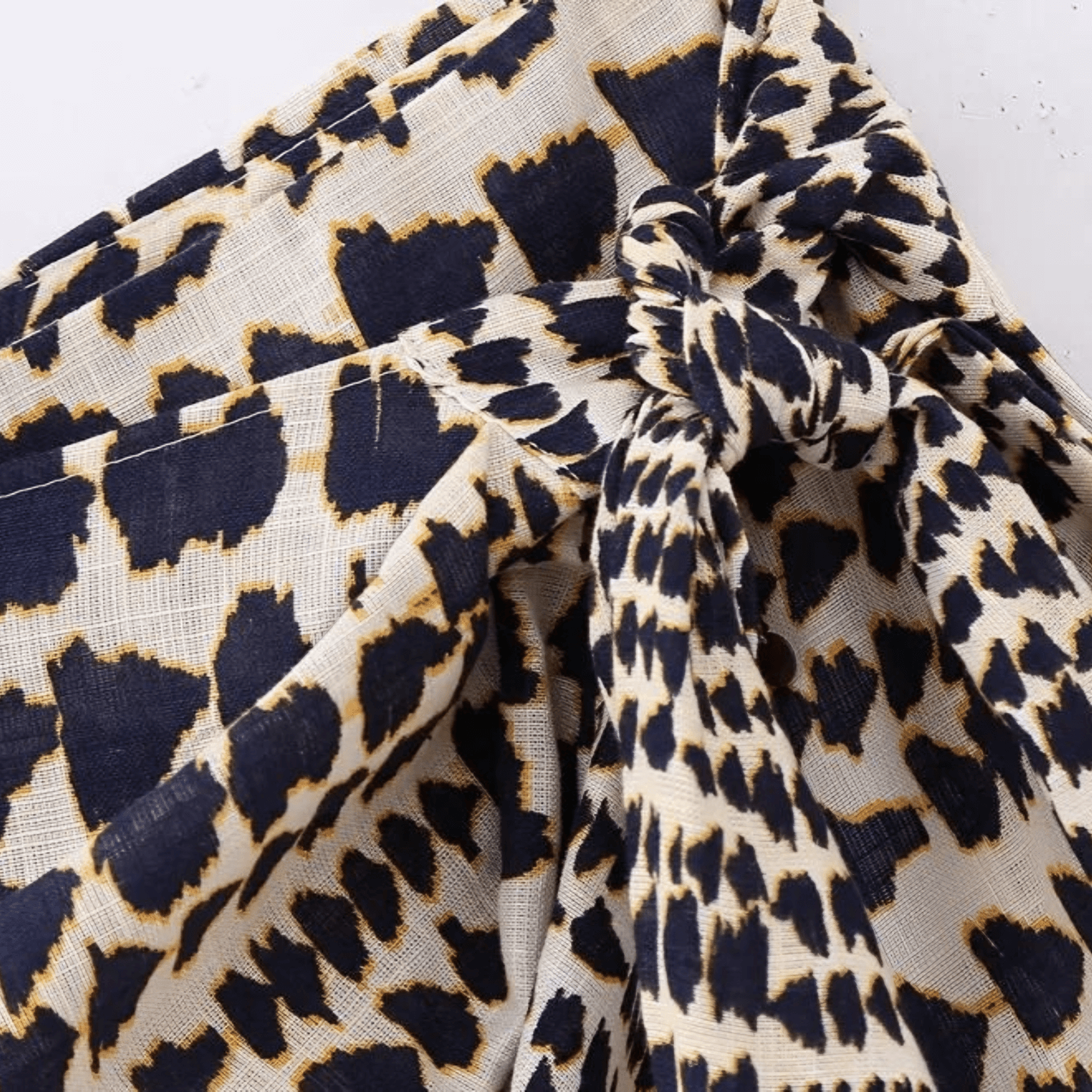 Masai Printed Knot-Front Mini Skirt