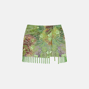 Nereida Tie-Side Sequin Tulle Mini Skirt