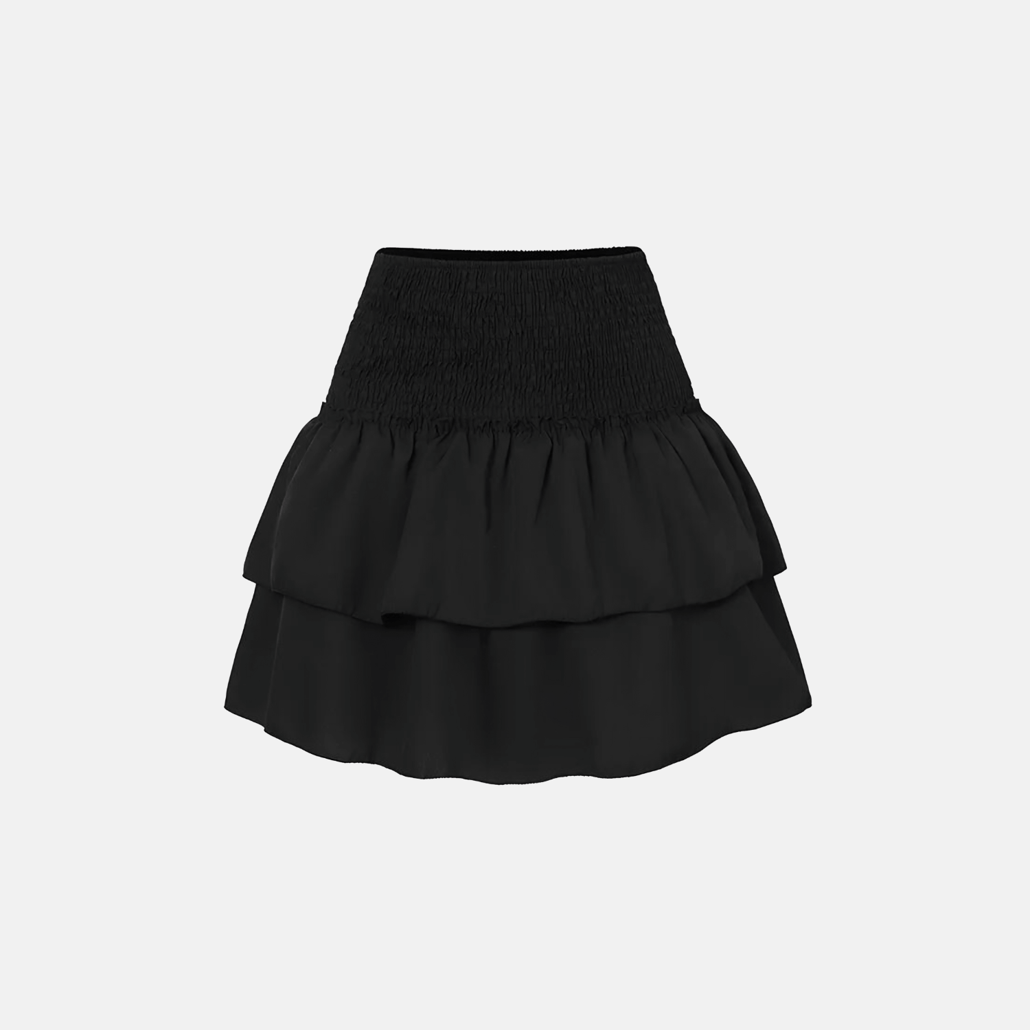 Wind Embroidered High-Waisted Mini Skirt