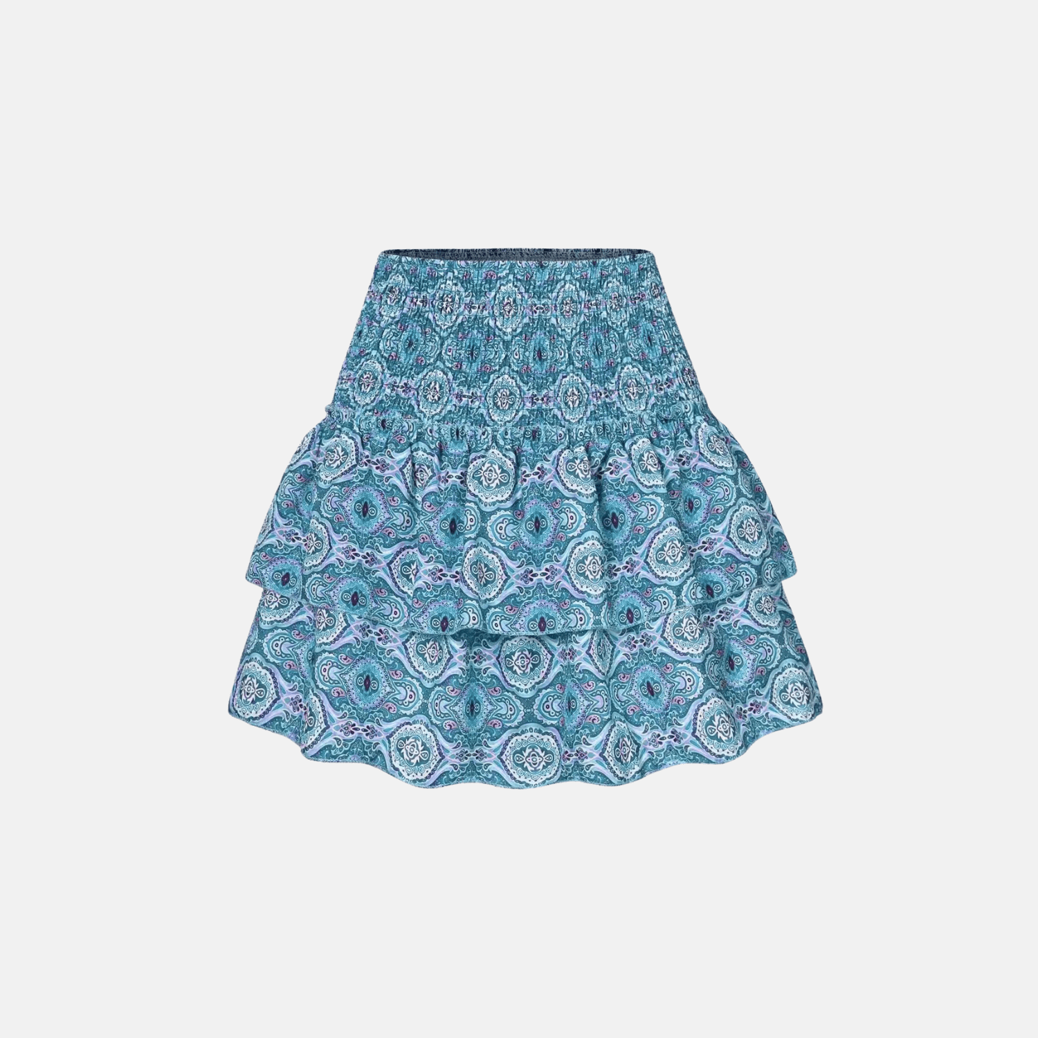 Wind Embroidered High-Waisted Mini Skirt