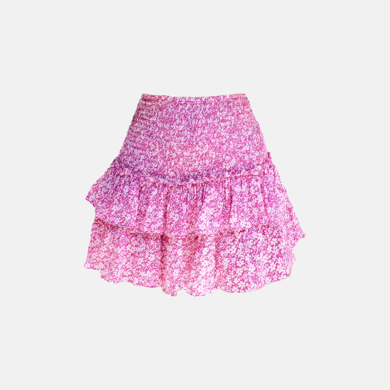 Wind Embroidered High-Waisted Mini Skirt