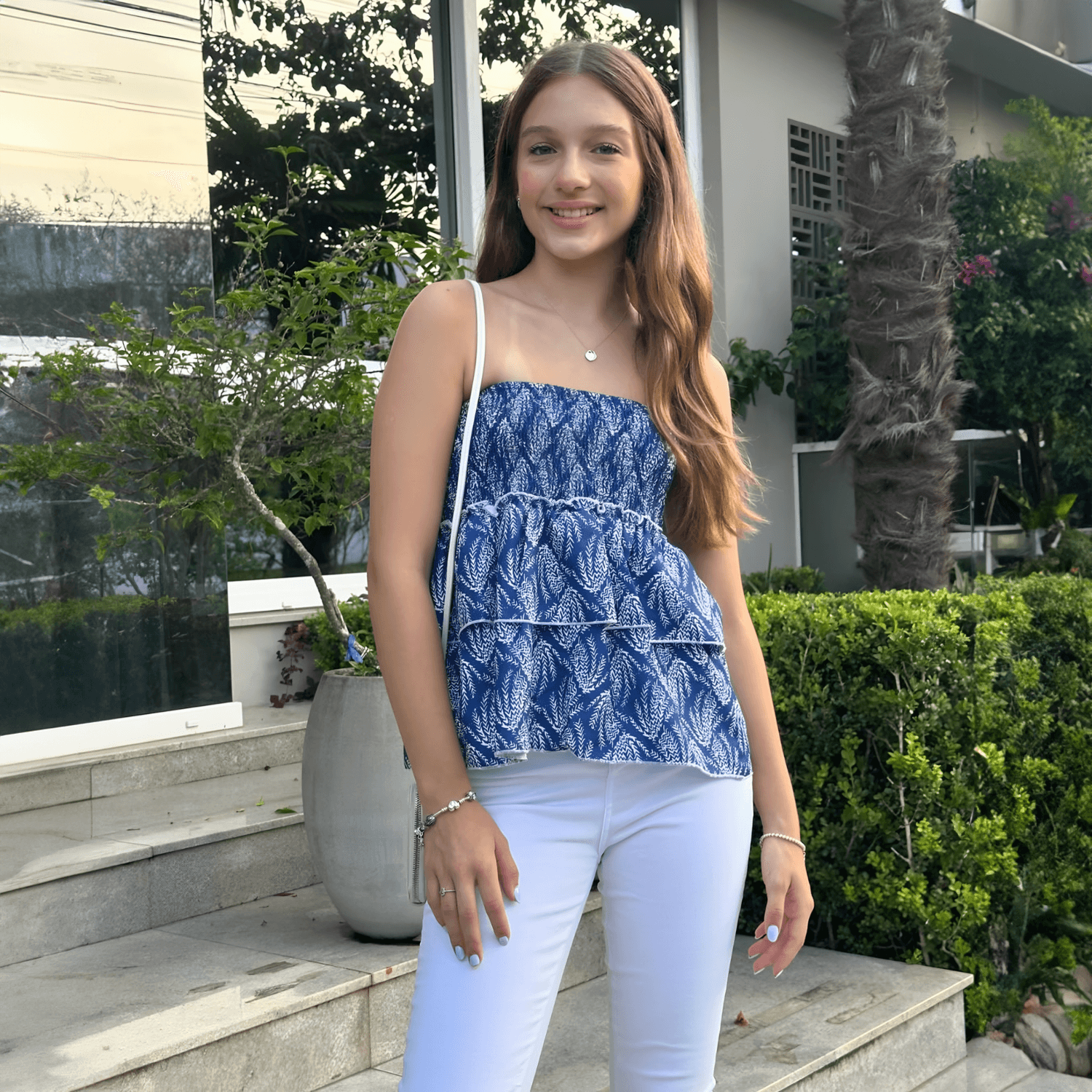 Wind Embroidered High-Waisted Mini Skirt