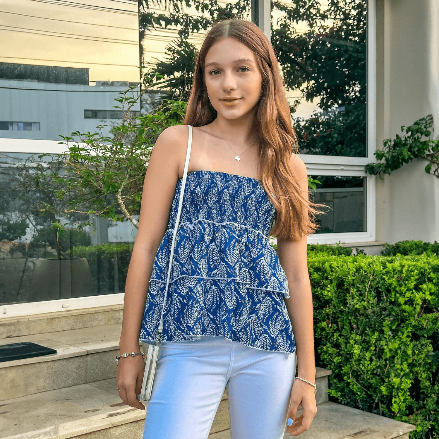 Wind Embroidered High-Waisted Mini Skirt