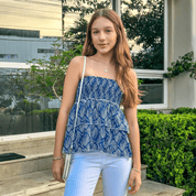 Wind Embroidered High-Waisted Mini Skirt