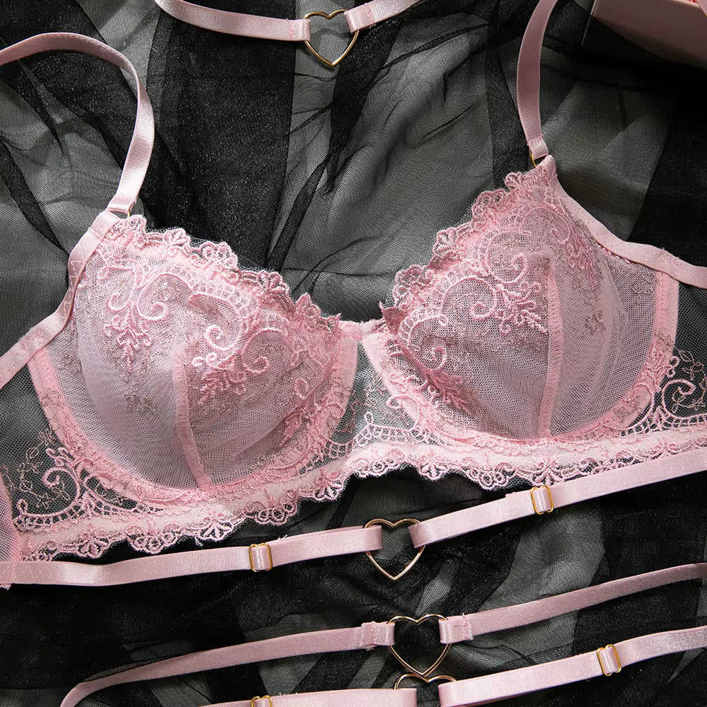 Elegant Sheer Lace Bra & Panty Set