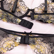 Luxury Sheer Lace Garter Lingerie Set