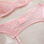 Ruby Blossom Lace Lingerie Set