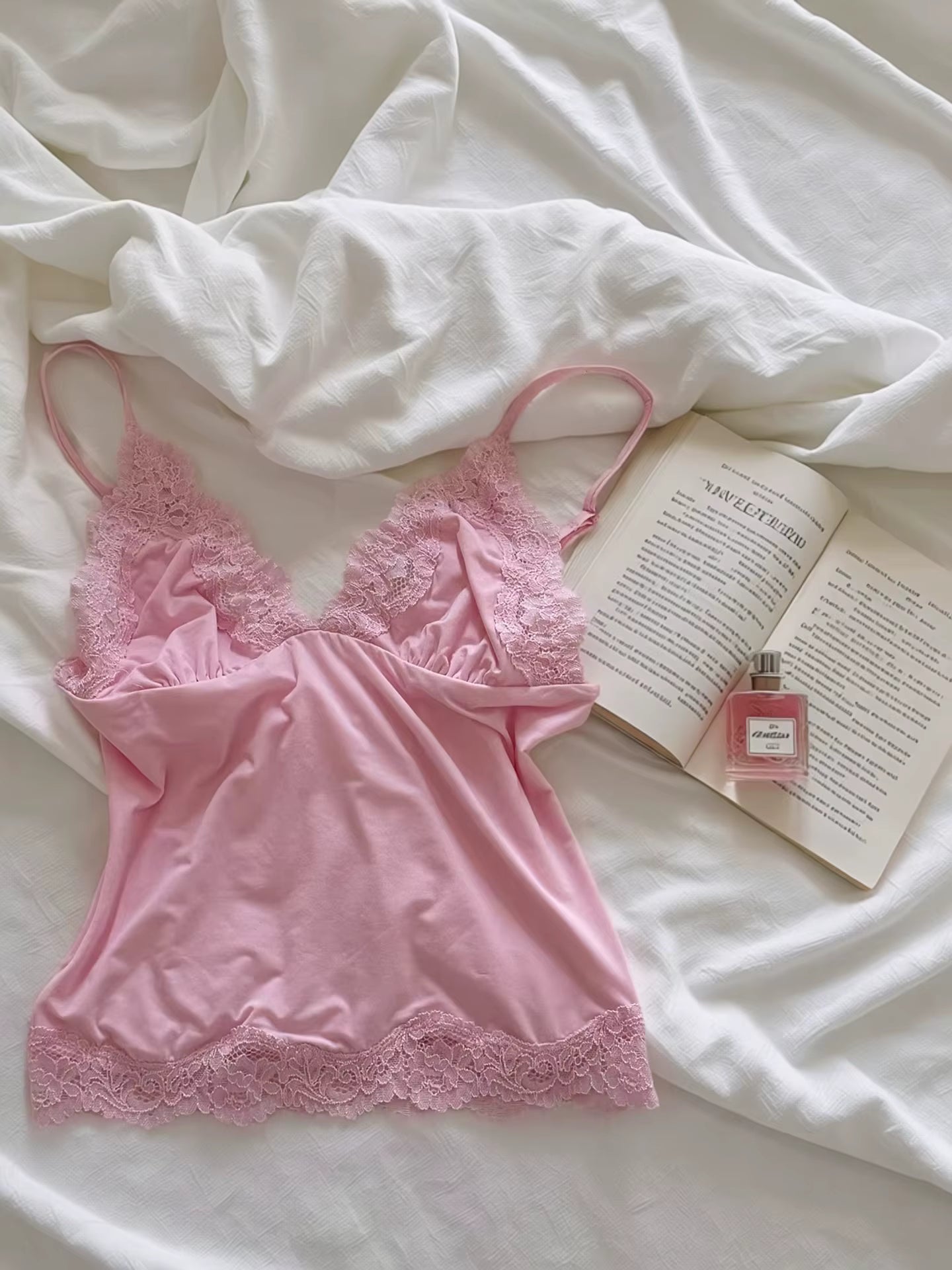 Rose Whisper Lace Lounge Set