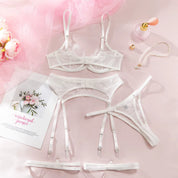 Elegant Lace Garter Lingerie Set
