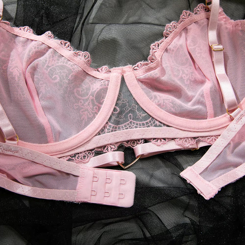 Elegant Sheer Lace Bra & Panty Set