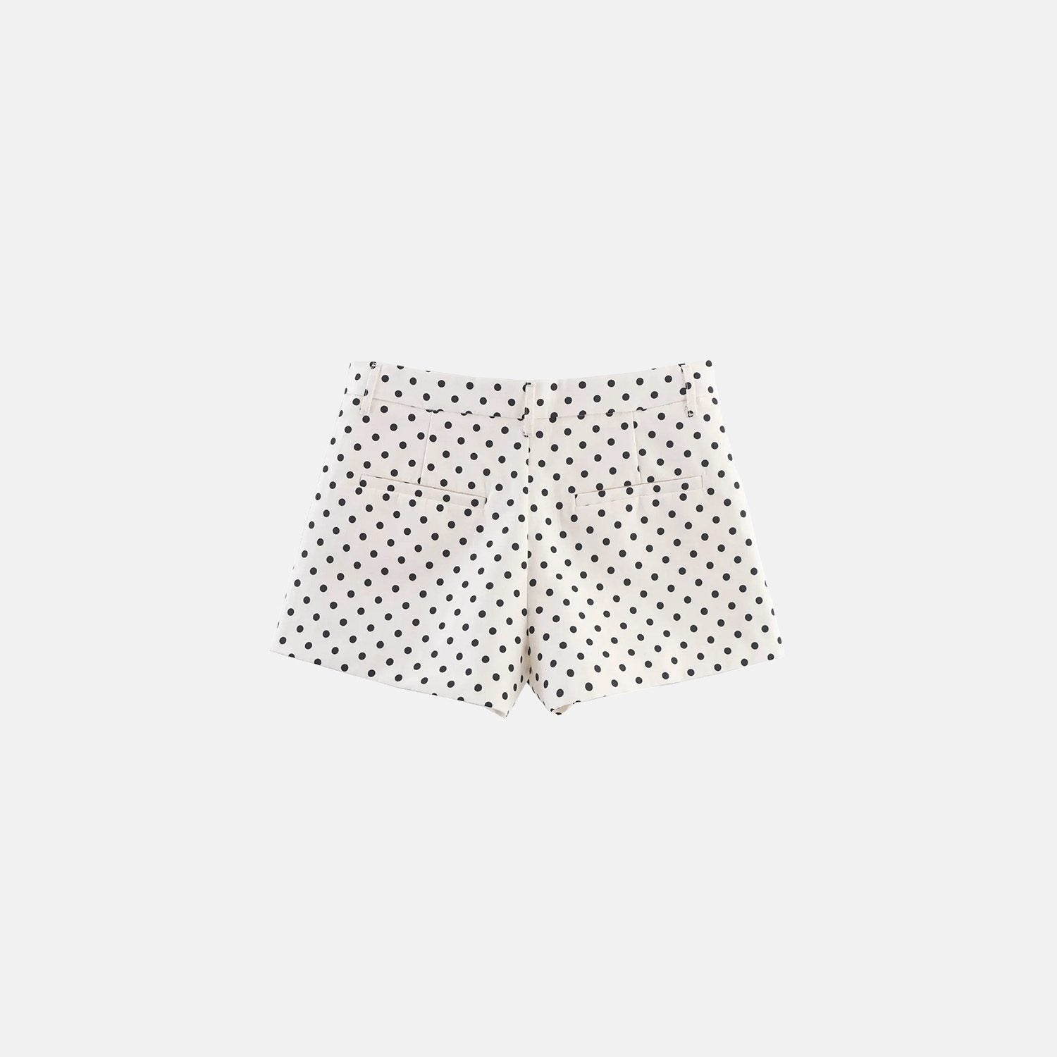 Dots High-Waisted Faux Leather Shorts