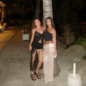 Addam Ruched Deep V Tie-Front Top