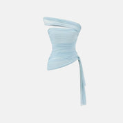 Batty Asymmetric Tulle Top