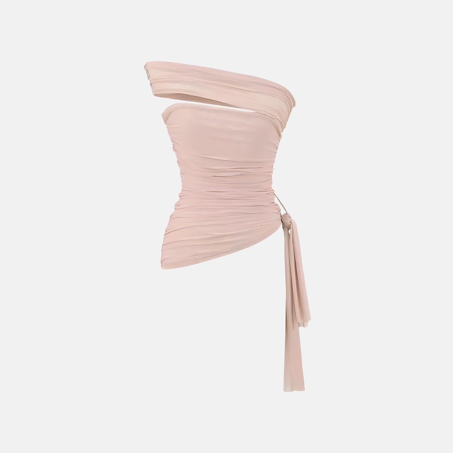 Batty Asymmetric Tulle Top