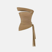 Batty Asymmetric Tulle Top