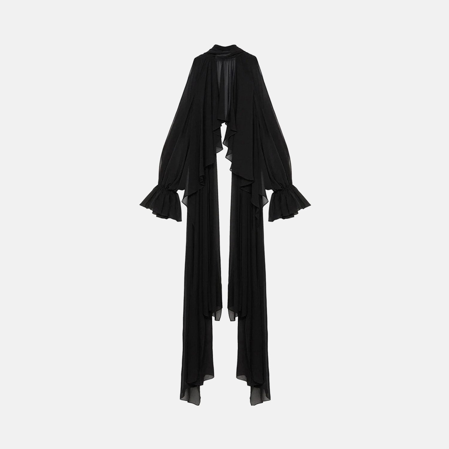 Delusional Chiffon Open-Back Crop Top