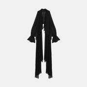 Delusional Chiffon Open-Back Crop Top