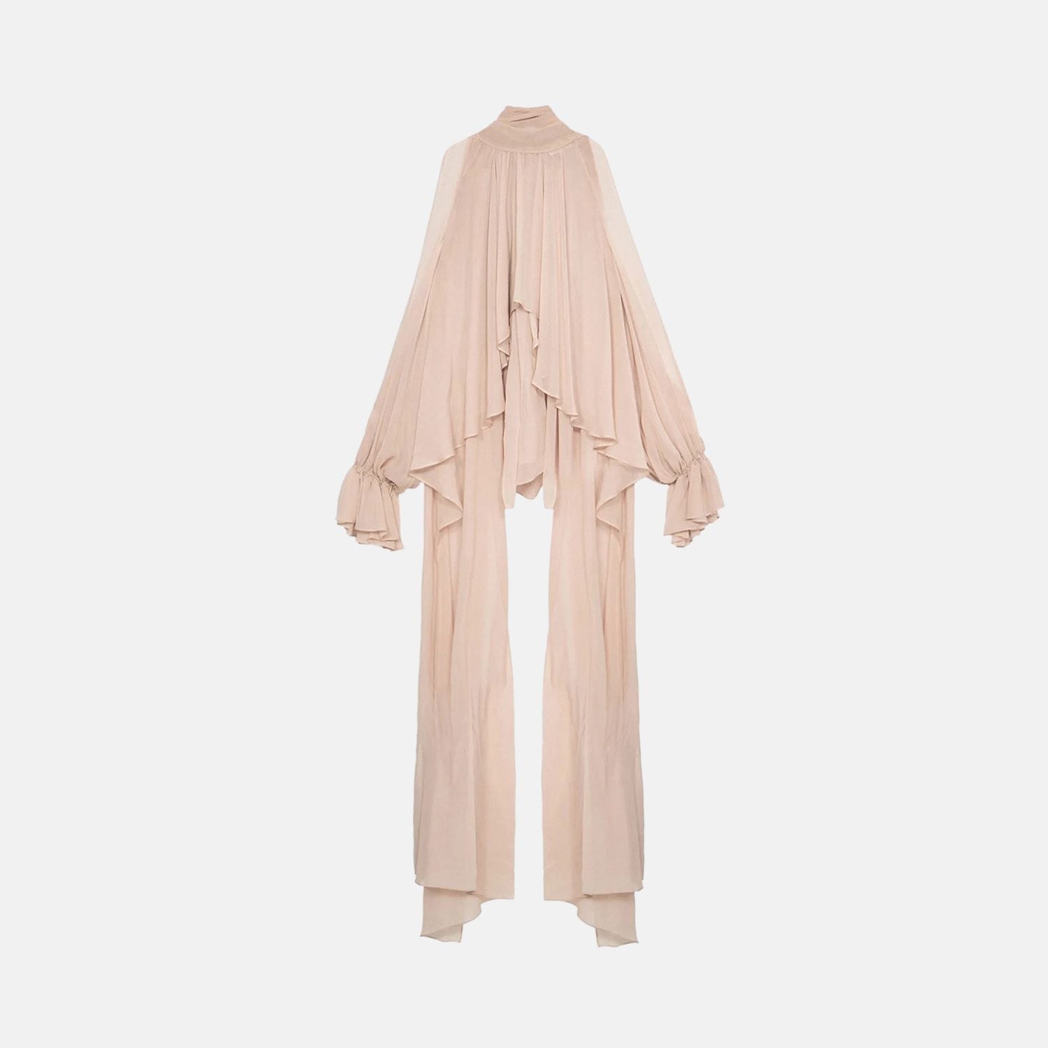 Delusional Chiffon Open-Back Crop Top