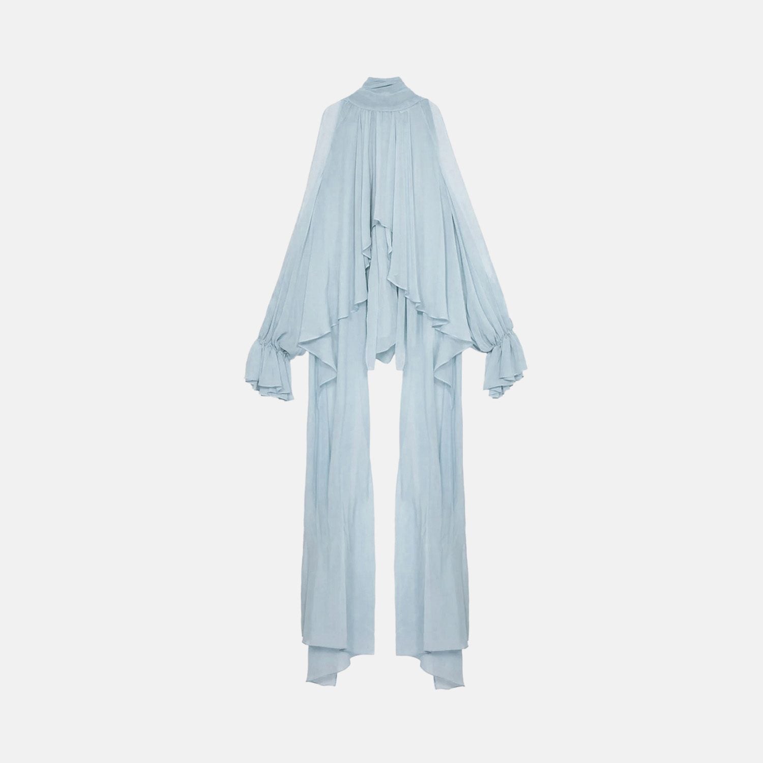 Delusional Chiffon Open-Back Crop Top