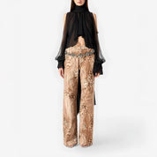 Delusional Chiffon Open-Back Crop Top