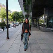 Delusional Chiffon Open-Back Crop Top