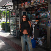 Delusional Chiffon Open-Back Crop Top