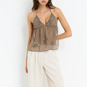 Eos Tie-Back Ruched Top