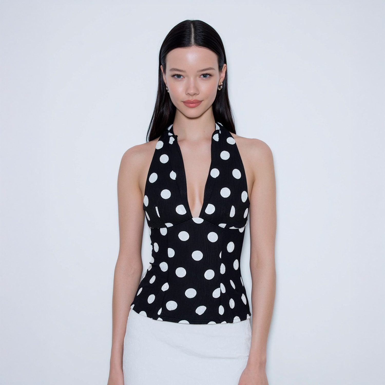 Grease Polka-Dot Halter Top